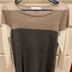 Loft color-block sweater